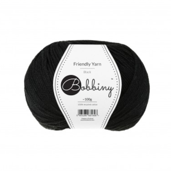Friendly Yarn - Black - Bobbiny